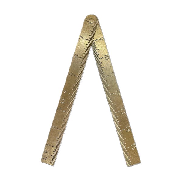 Cody Gregory 16" Folding Brass Pocket Ruler
