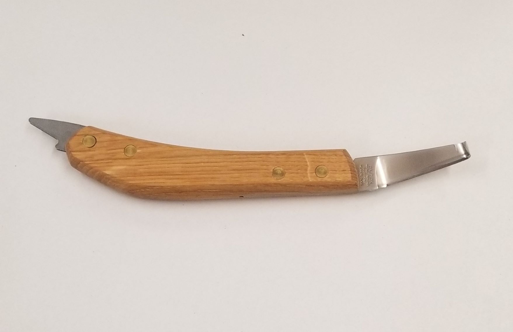 Chris Gregory LH Long Hoof Knife W/Rooster Tail.